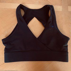 Cross back sportsbra Black Marl-Nikki B x Gymshark